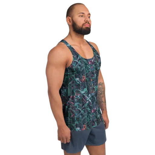 Circuit Nocturne on a Men's Tank Top