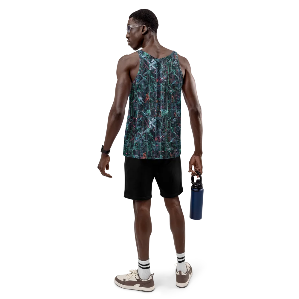 Circuit Nocturne on Men's Tank Top — Back