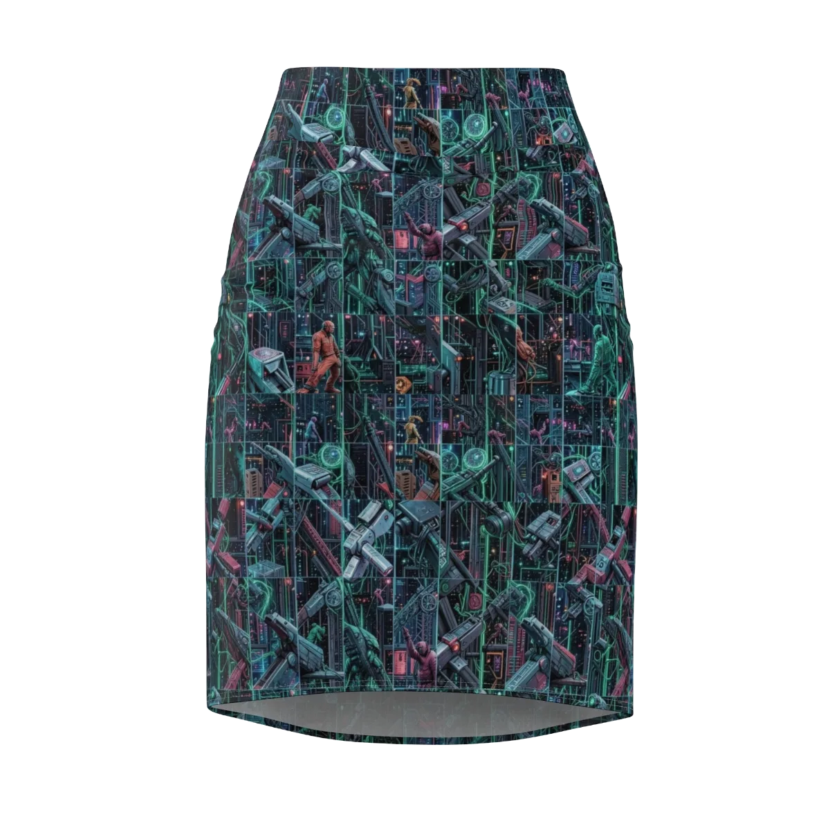 Circuit Nocturne on Pencil Skirt — Front