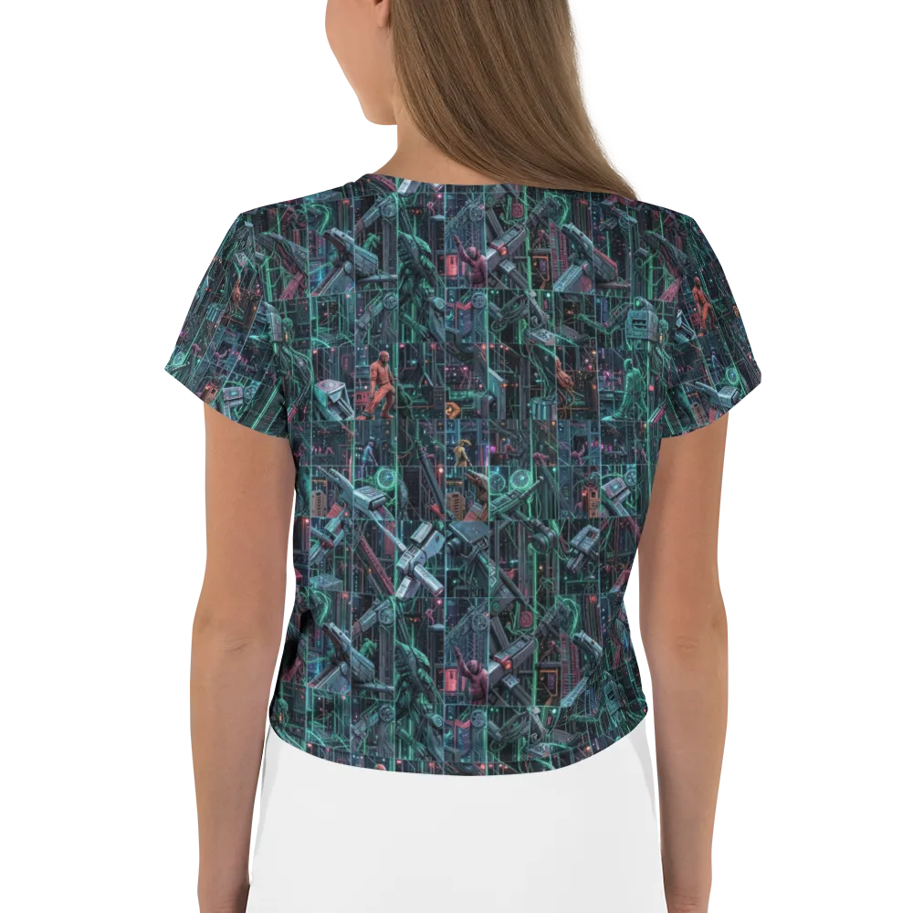 Circuit Nocturne on Crop Tee — Back