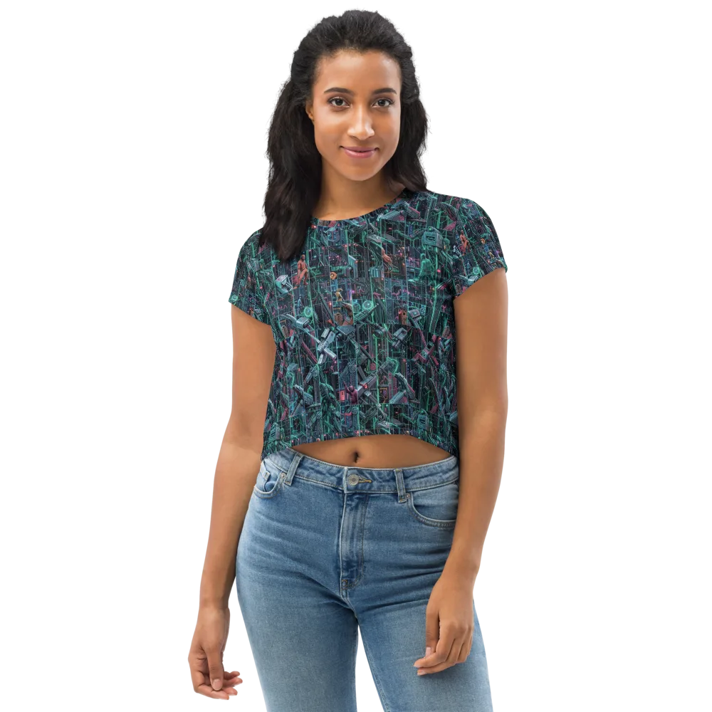 Circuit Nocturne on Crop Tee — Front