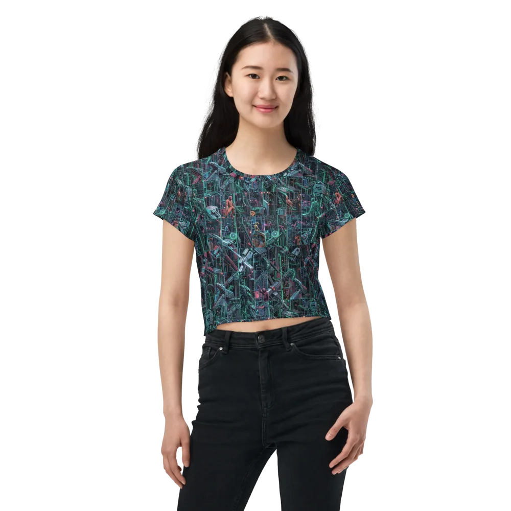 Circuit Nocturne on Crop Tee — Front