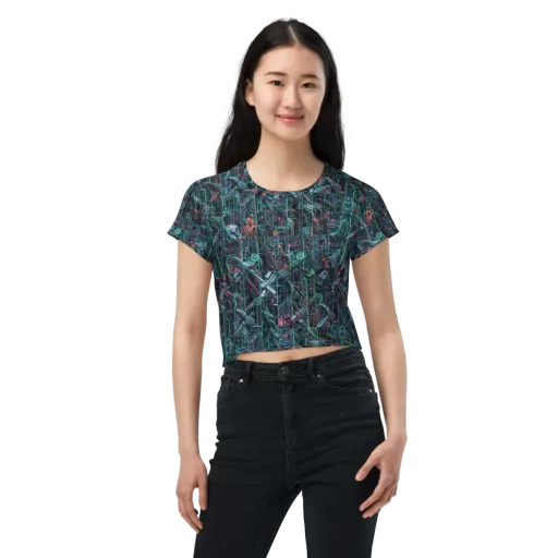 Circuit Nocturne on a Crop Tee