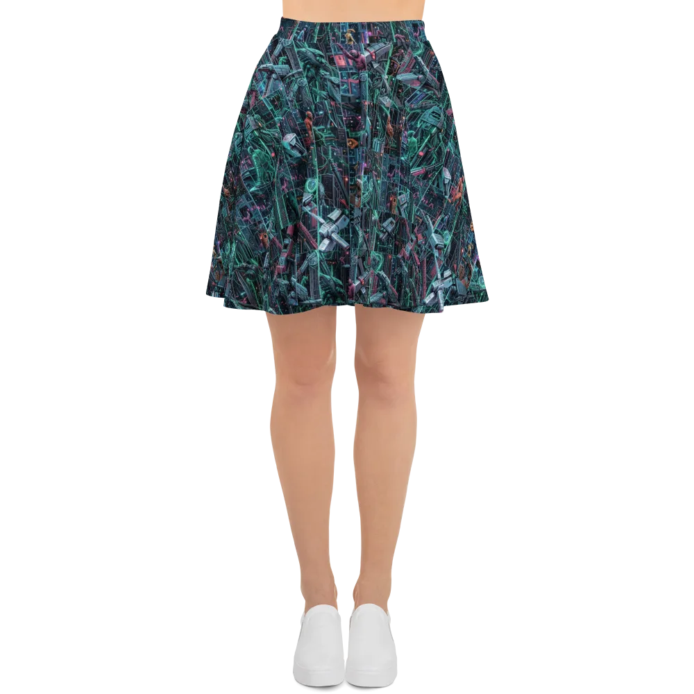 Circuit Nocturne on Skater Skirt — Front