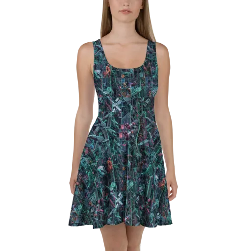 Circuit Nocturne on a Skater Dress