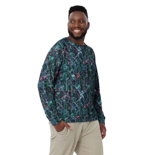 Circuit Nocturne on a Sweatshirt