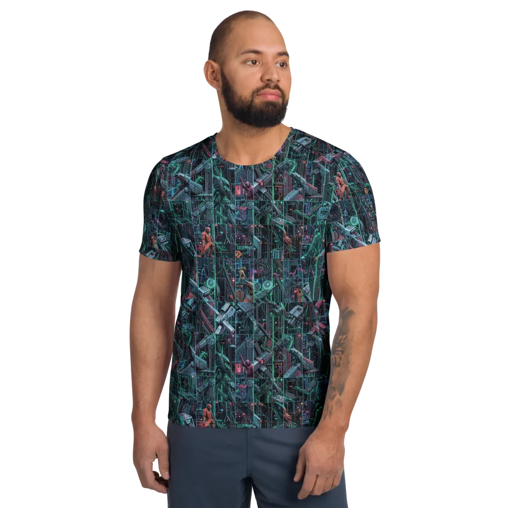 Circuit Nocturne on Men's Athletic T-Shirt — Front