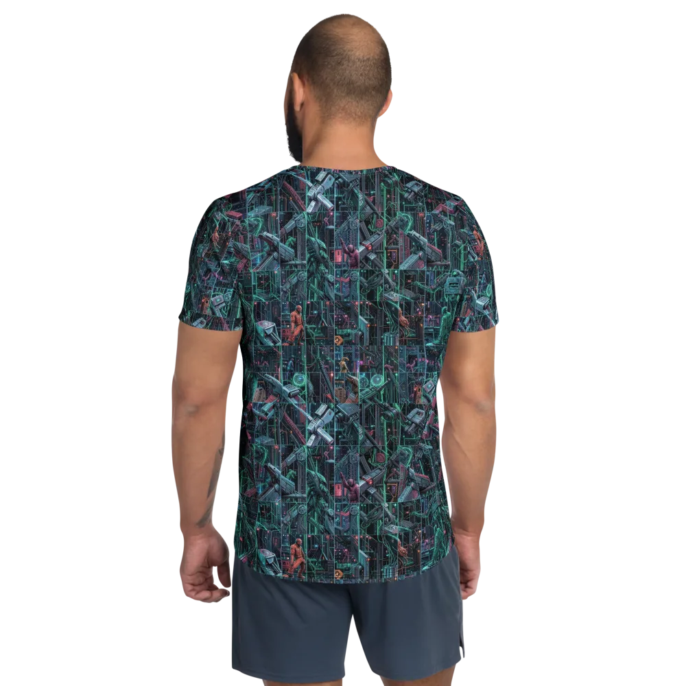 Circuit Nocturne on Men's Athletic T-Shirt — Back