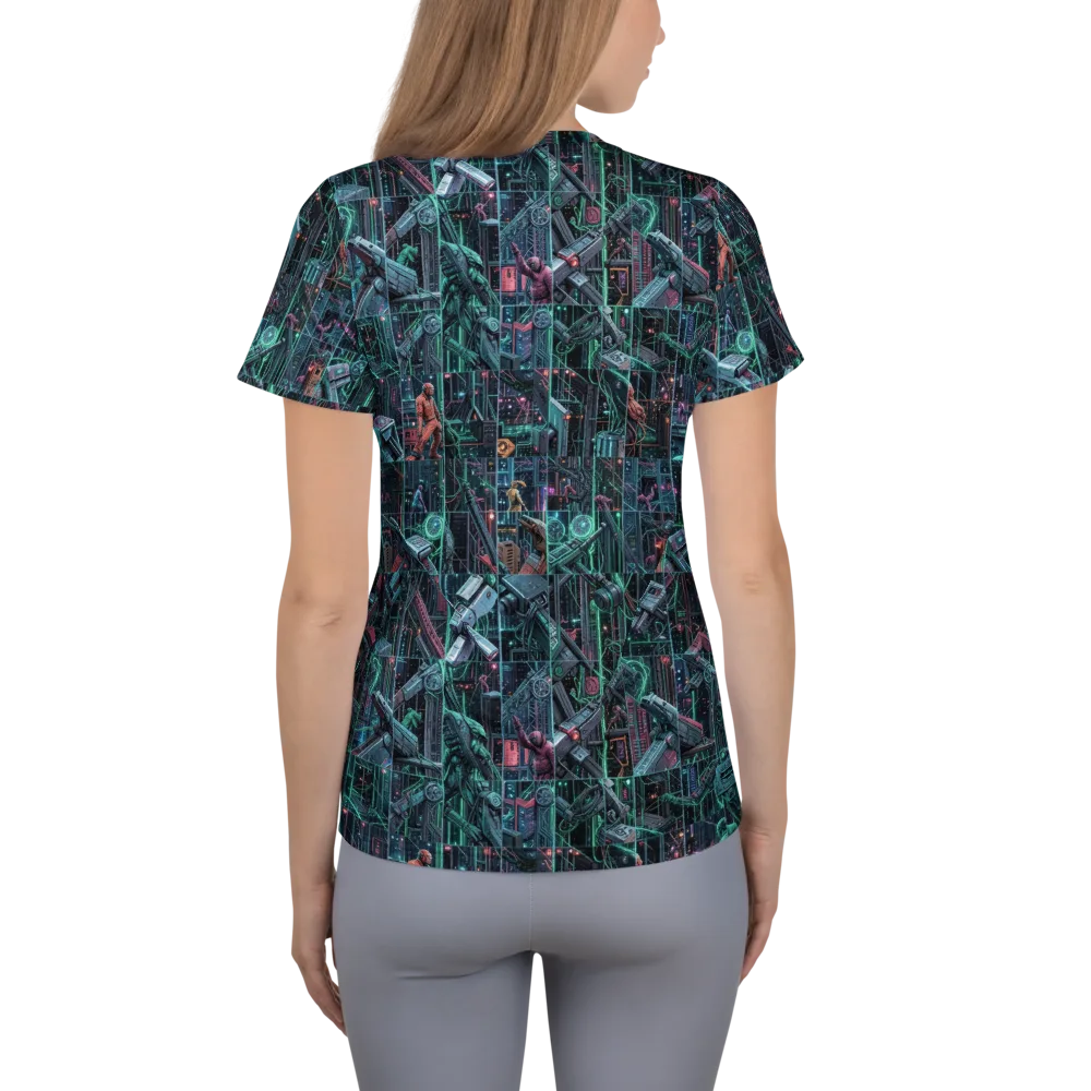 Circuit Nocturne on Women's Athletic T-Shirt — Back