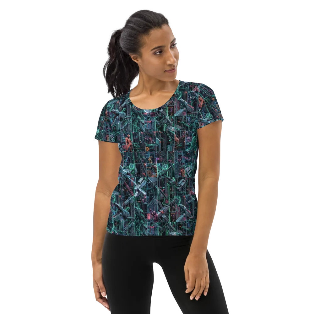 Circuit Nocturne on Women's Athletic T-Shirt — Front