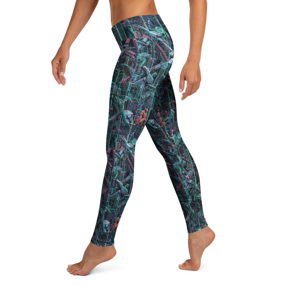 Circuit Nocturne on Leggings — Left