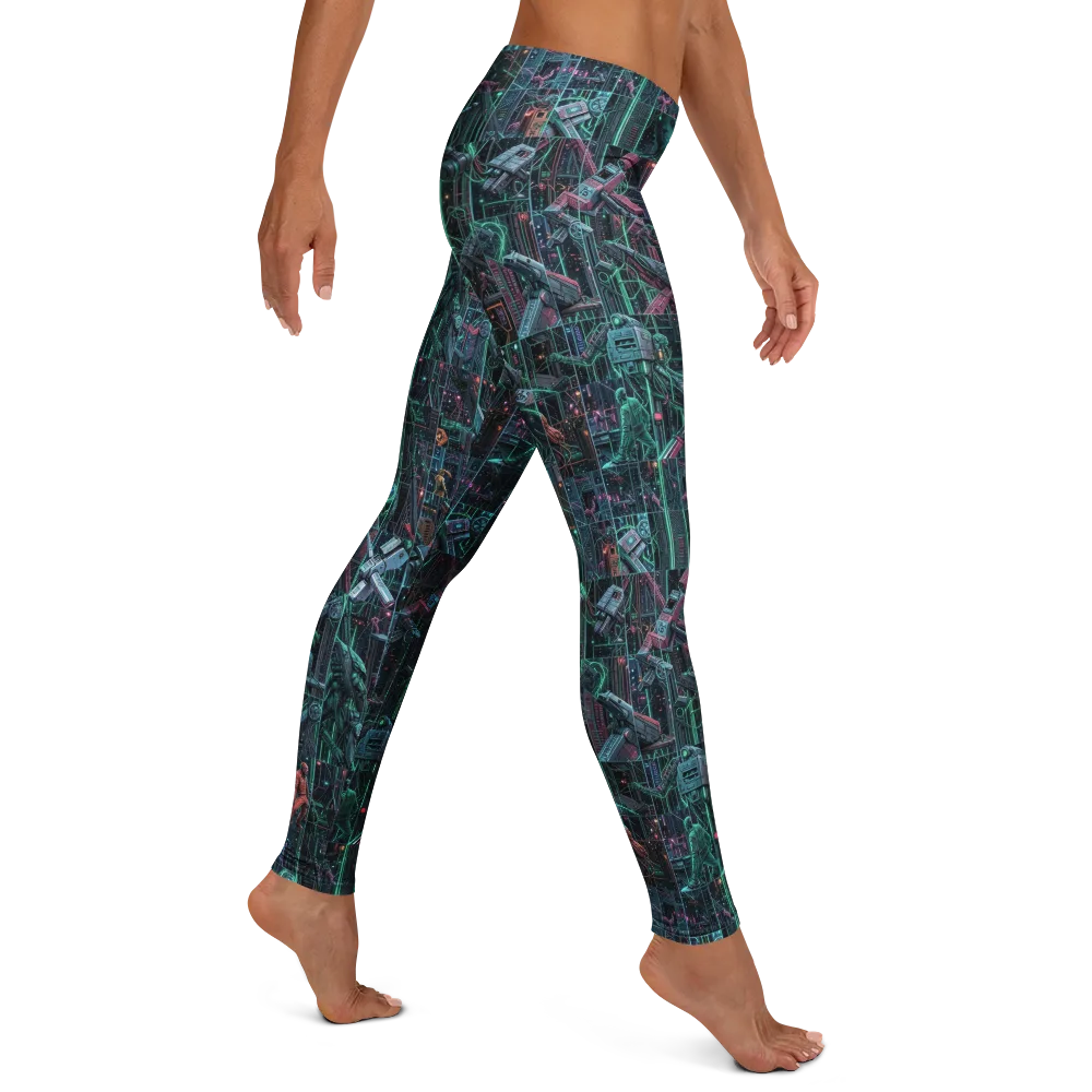 Circuit Nocturne on Leggings — Right