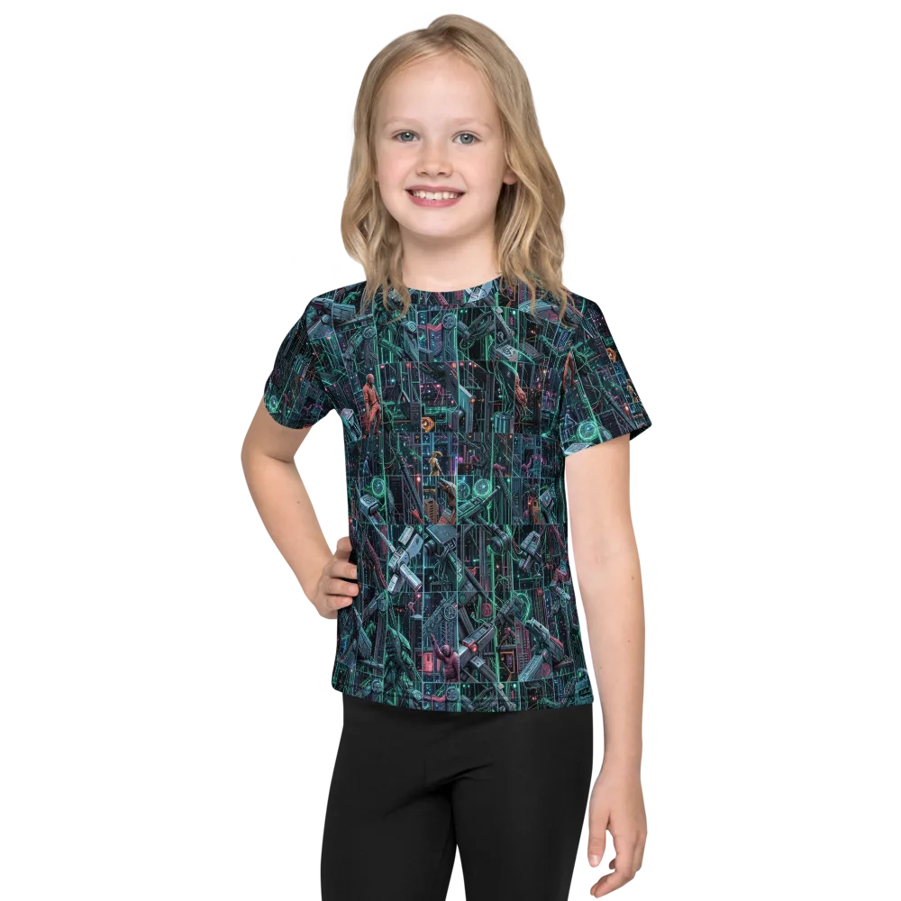 Circuit Nocturne on Kids Crew Neck T-Shirt — Front