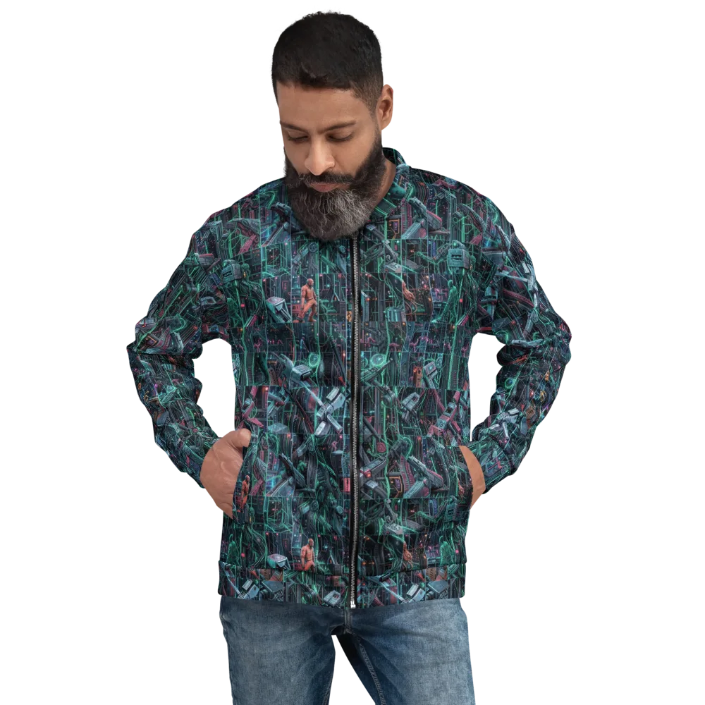 Circuit Nocturne on Bomber Jacket — Front
