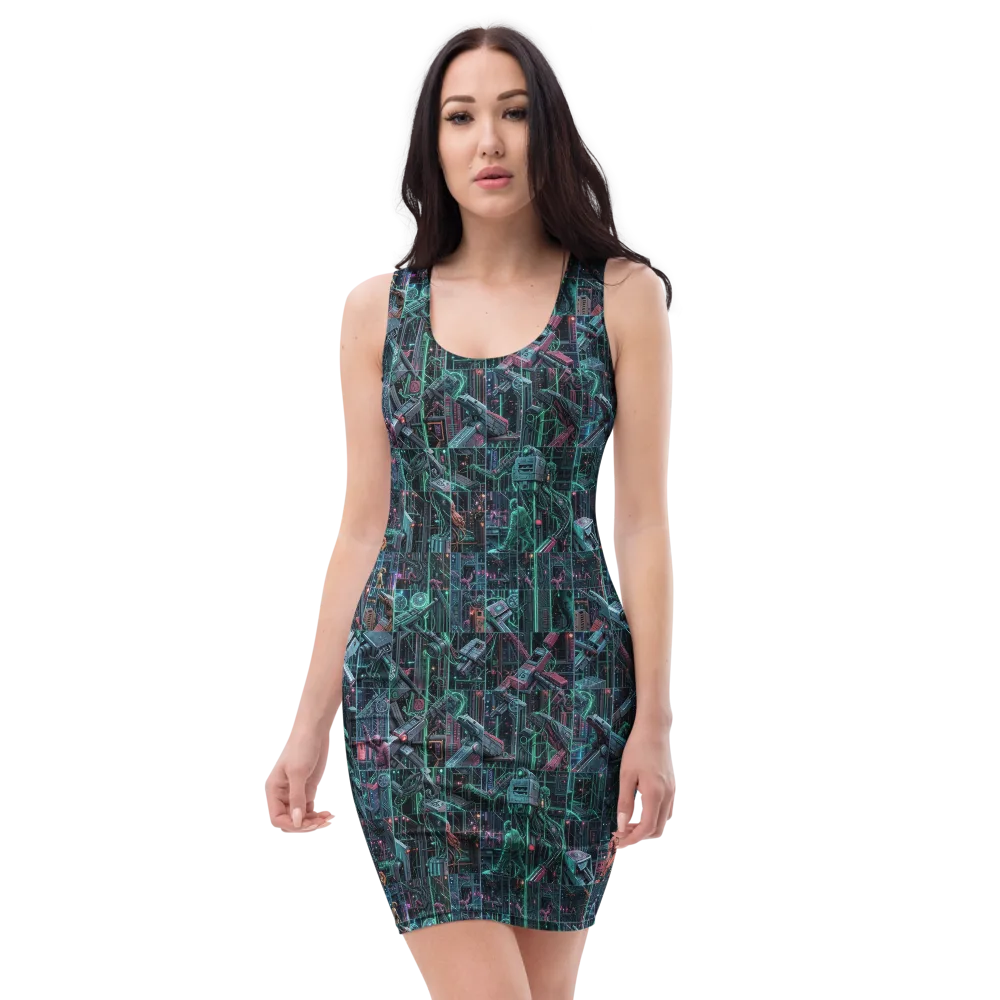 Circuit Nocturne on Bodycon Dress — Front