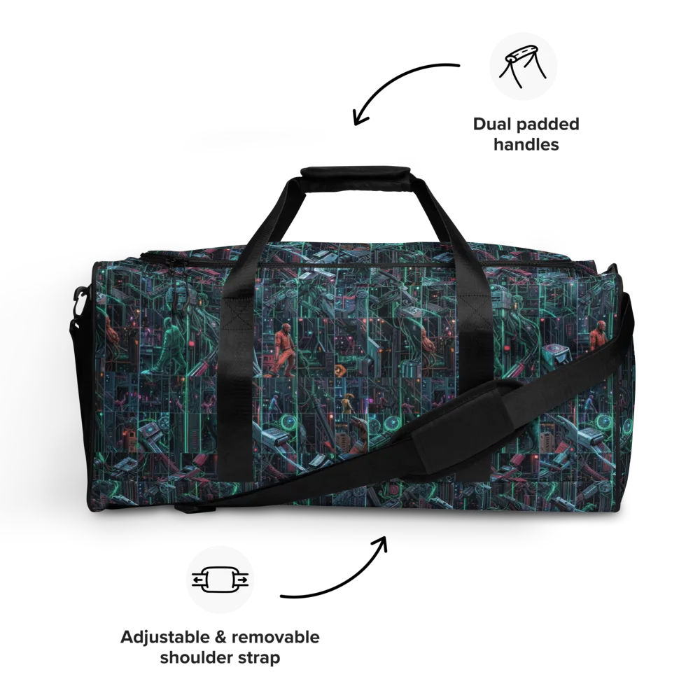 Circuit Nocturne on Duffle Bag — Front