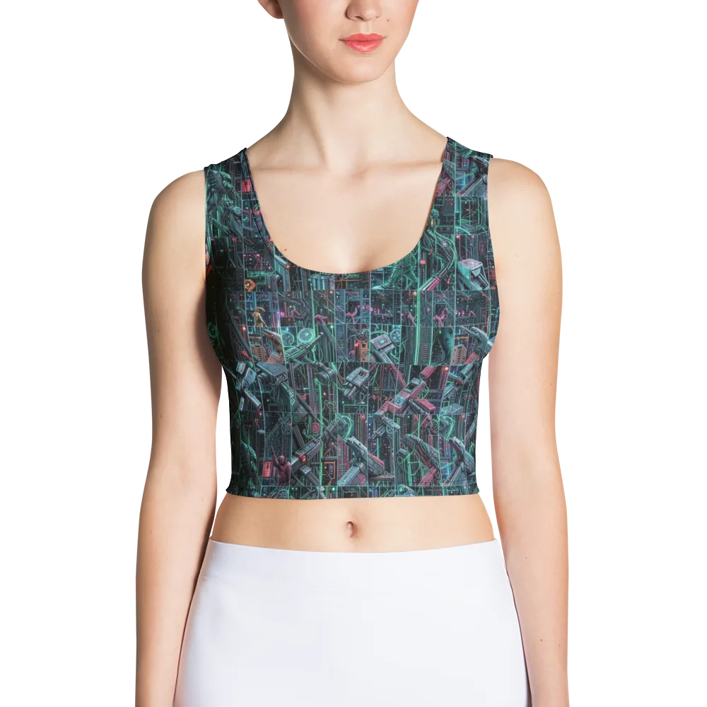 Circuit Nocturne on Crop Top — Front