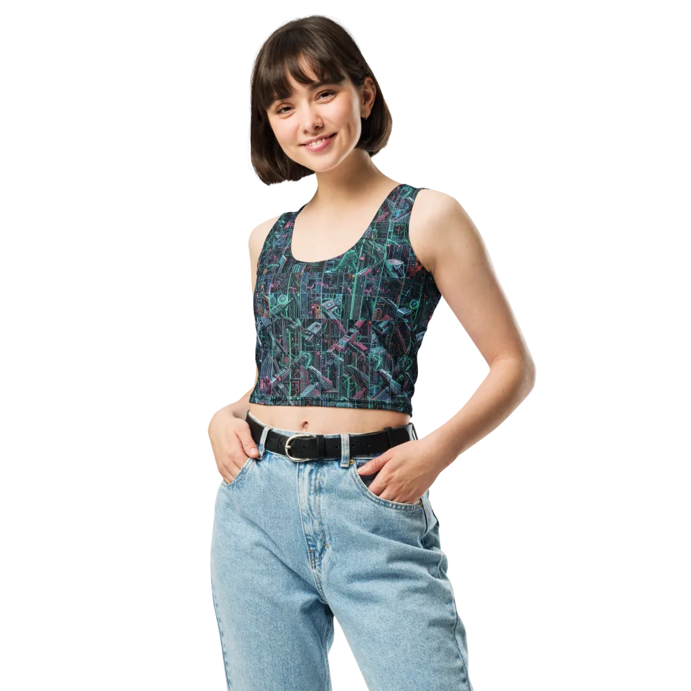 Circuit Nocturne on Crop Top — Front