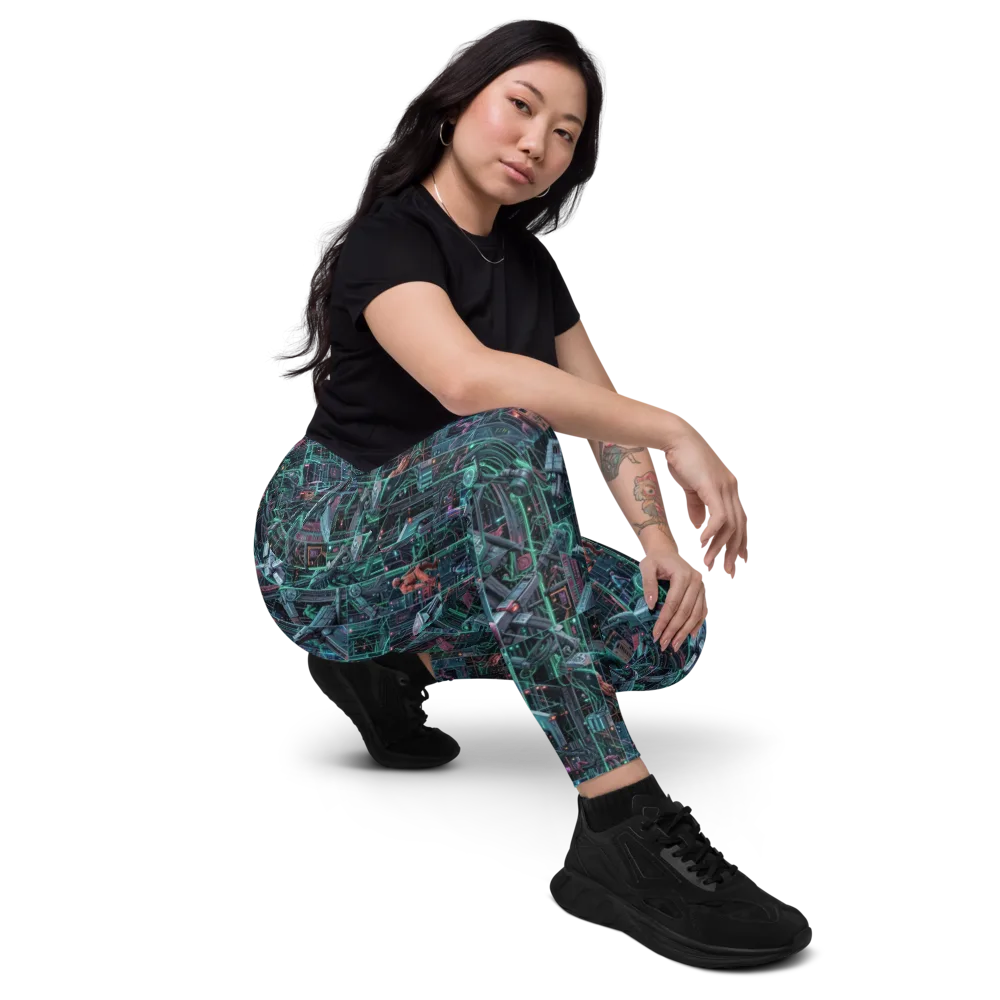 Circuit Nocturne on Leggings with Pockets — Right Front
