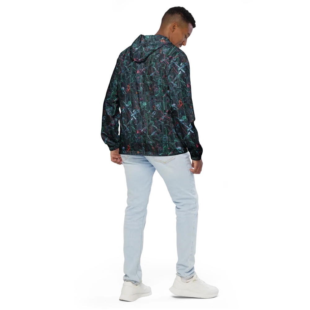 Circuit Nocturne on Men's Windbreaker — Back