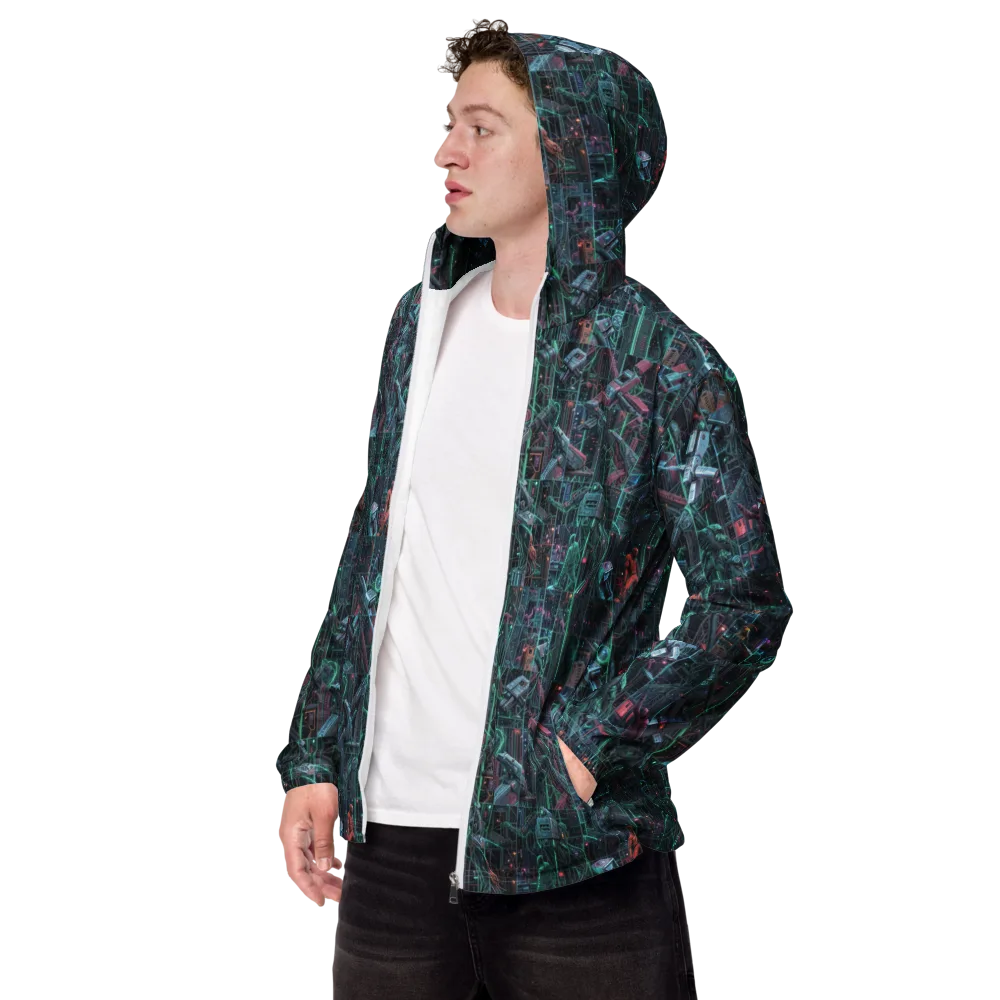 Circuit Nocturne on Men's Windbreaker — Left Front