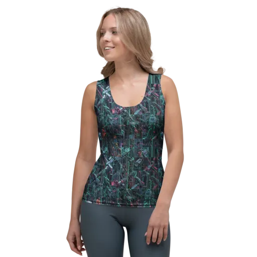 Circuit Nocturne on a Women's Tank Top