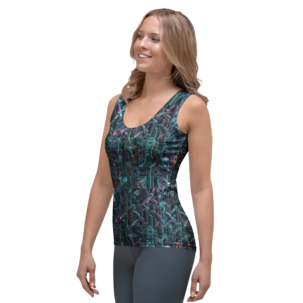 Circuit Nocturne on Women's Tank Top — Left Front