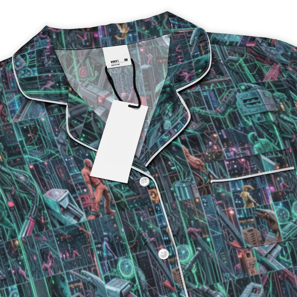 Circuit Nocturne on Women's Short Sleeve Pajama Top — Product details