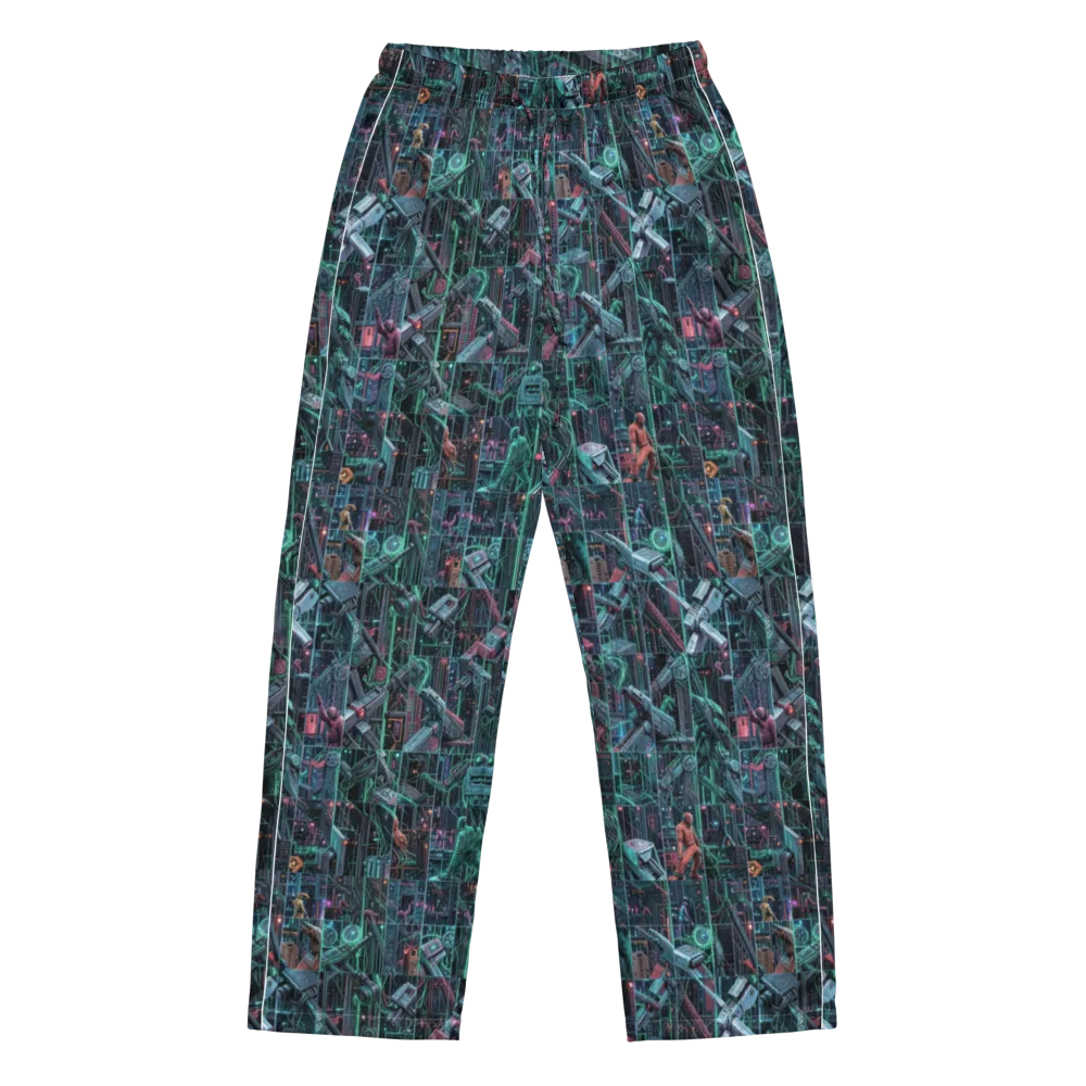 Circuit Nocturne on Women's Pajama Pants — Front