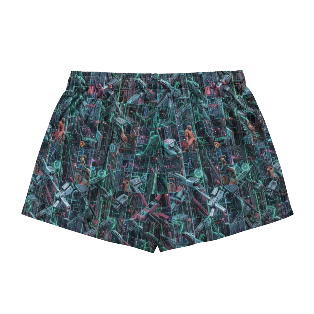Circuit Nocturne on Women's Pajama Shorts — Back