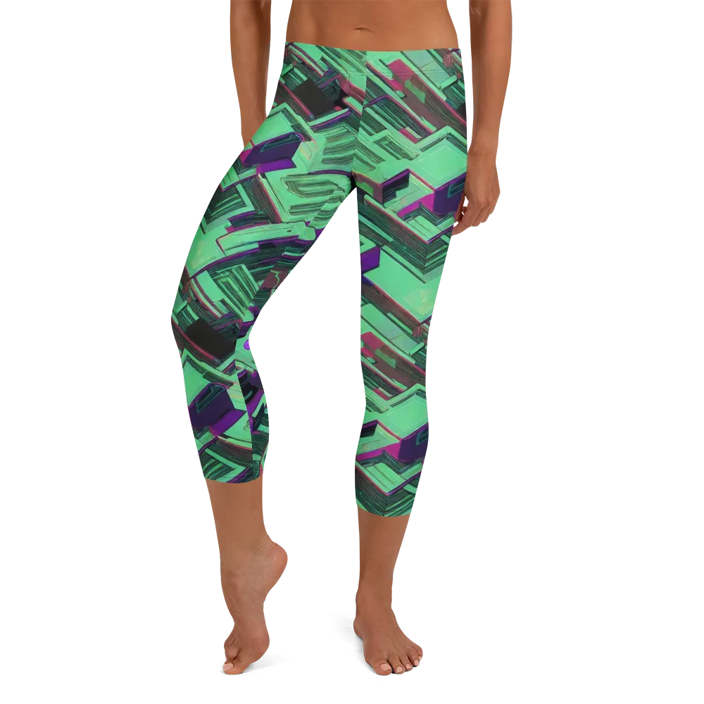 Prismatic Press on Capri Leggings — Front