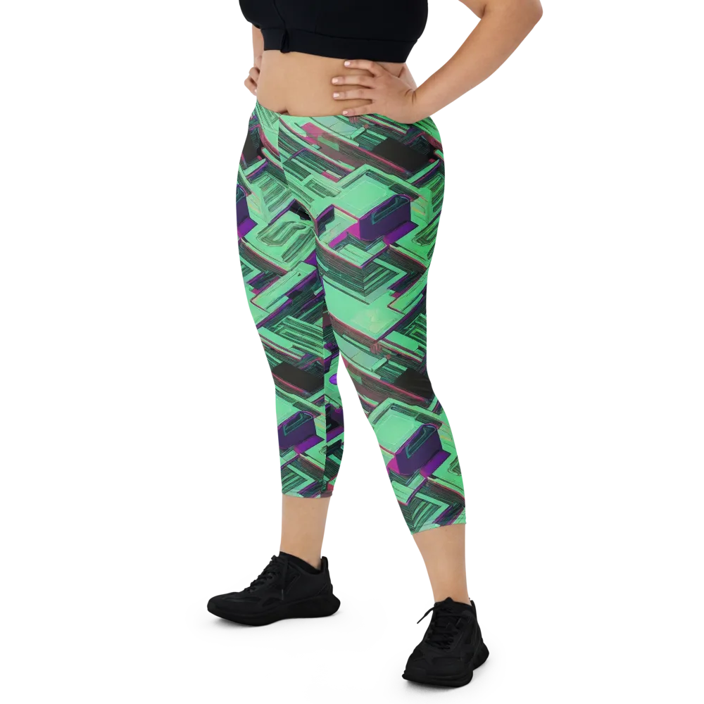 Prismatic Press on Capri Leggings — Front