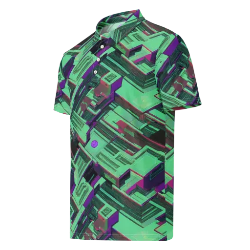 Prismatic Press on a Men's Slim Fit Polo Shirt