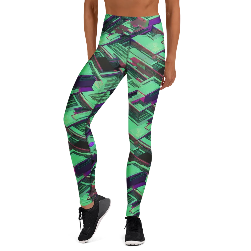 Prismatic Press on Yoga Leggings — Front