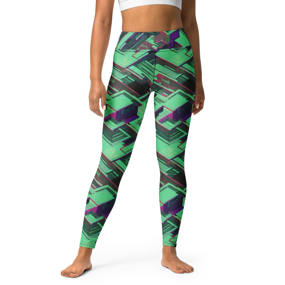 Prismatic Press on Yoga Leggings — Front