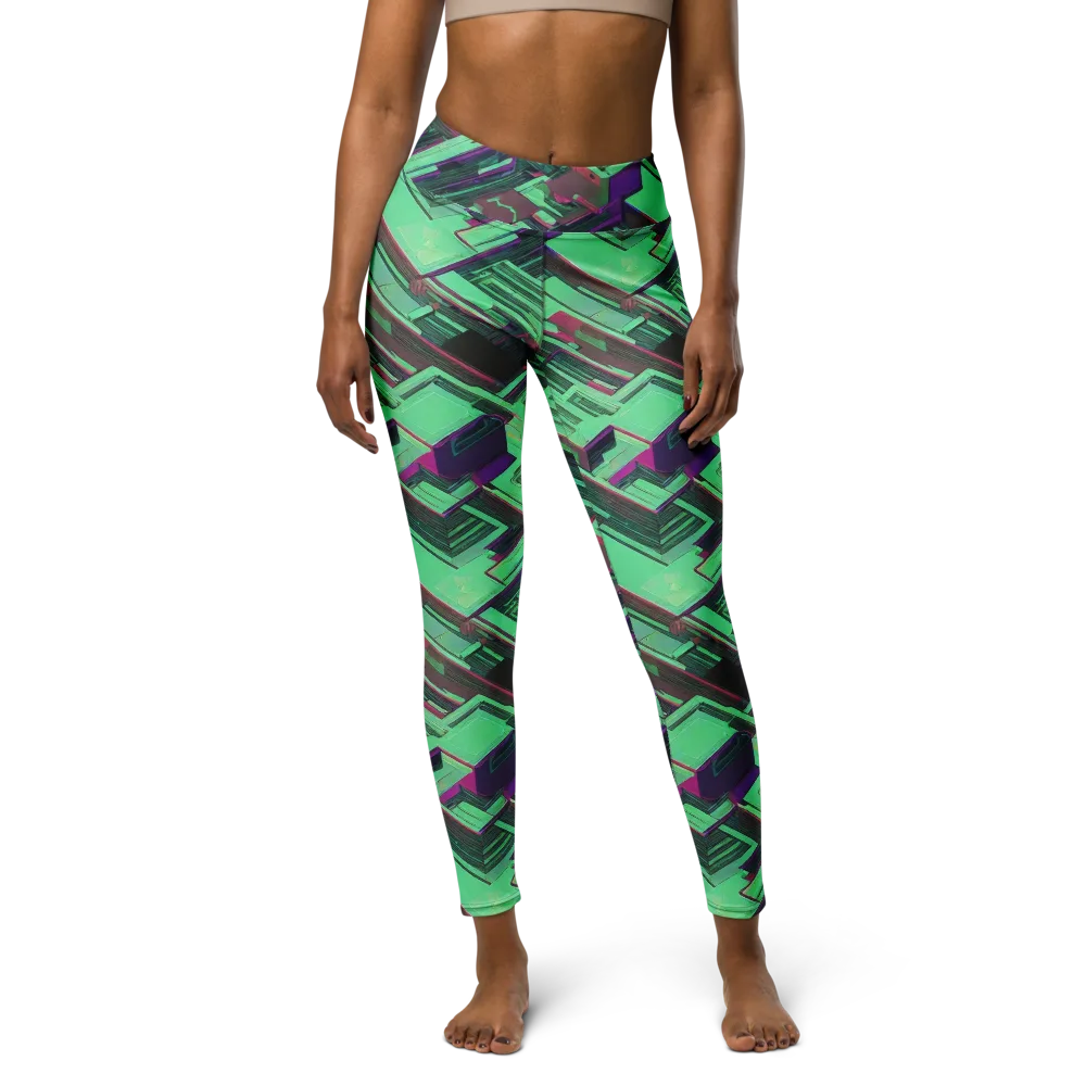 Prismatic Press on Yoga Leggings — Front