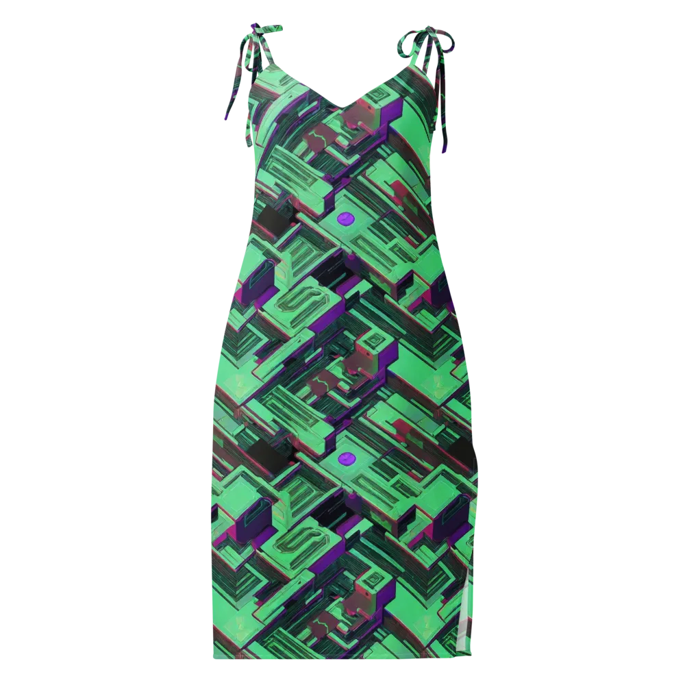Prismatic Press on Slip Dress — Front
