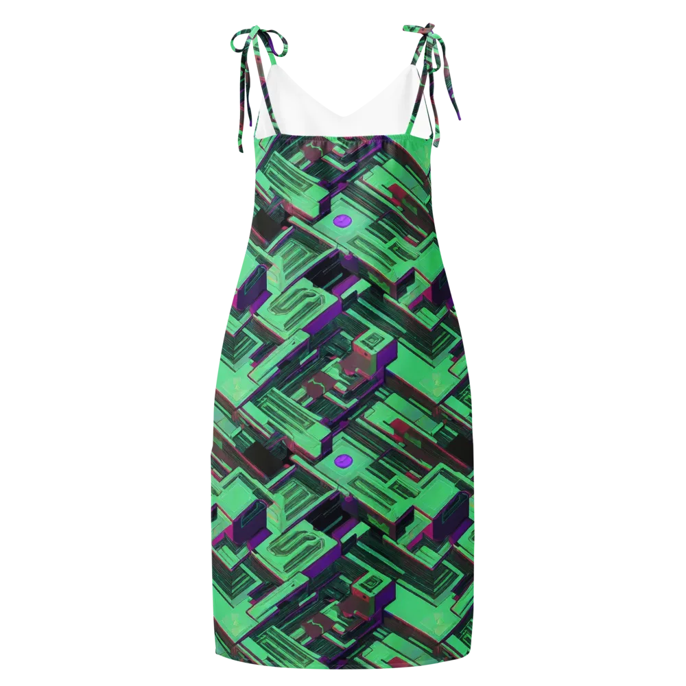 Prismatic Press on Slip Dress — Back