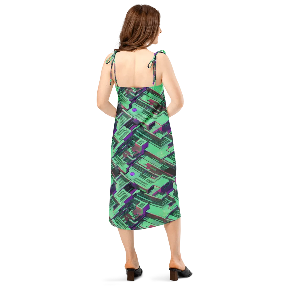 Prismatic Press on Slip Dress — Back