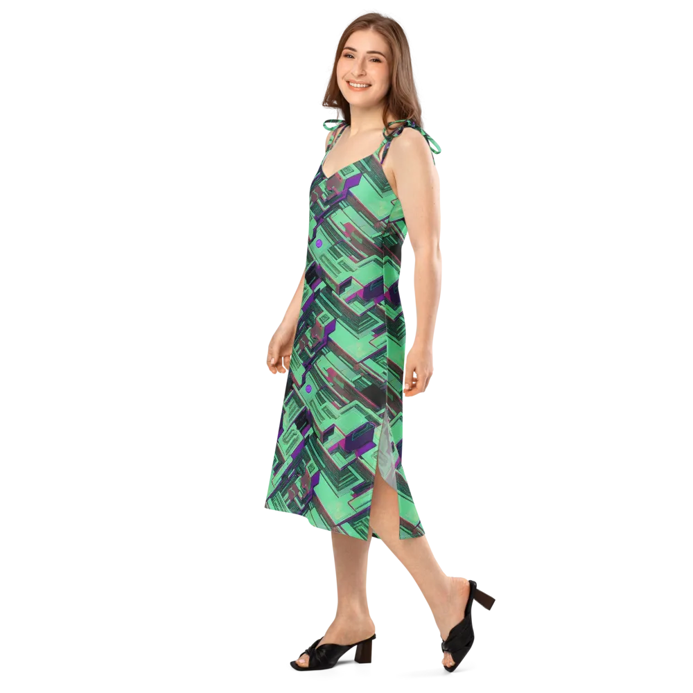Prismatic Press on Slip Dress — Left Front