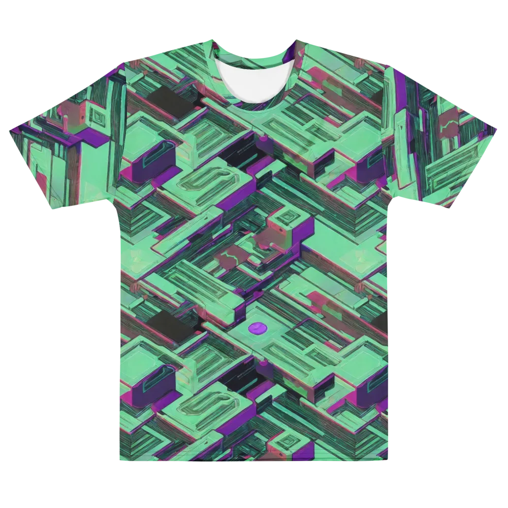 Prismatic Press on Men's Cotton Crew Neck T-Shirt — Front