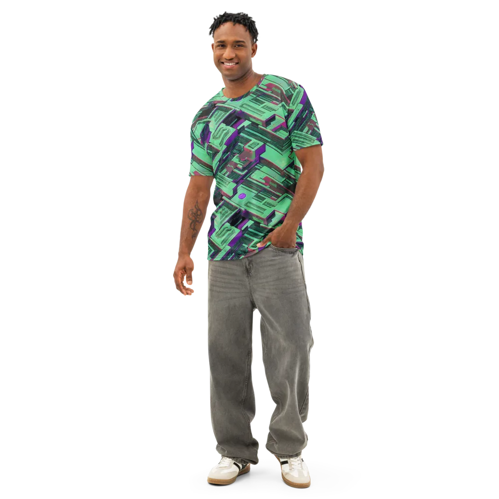 Prismatic Press on Men's Cotton Crew Neck T-Shirt — Front