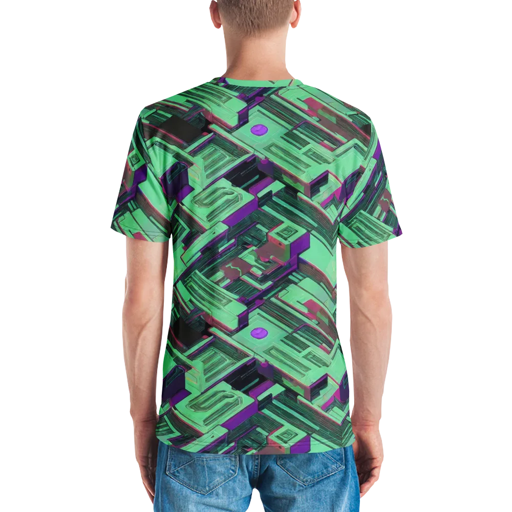 Prismatic Press on Men's Crew Neck T-Shirt — Back