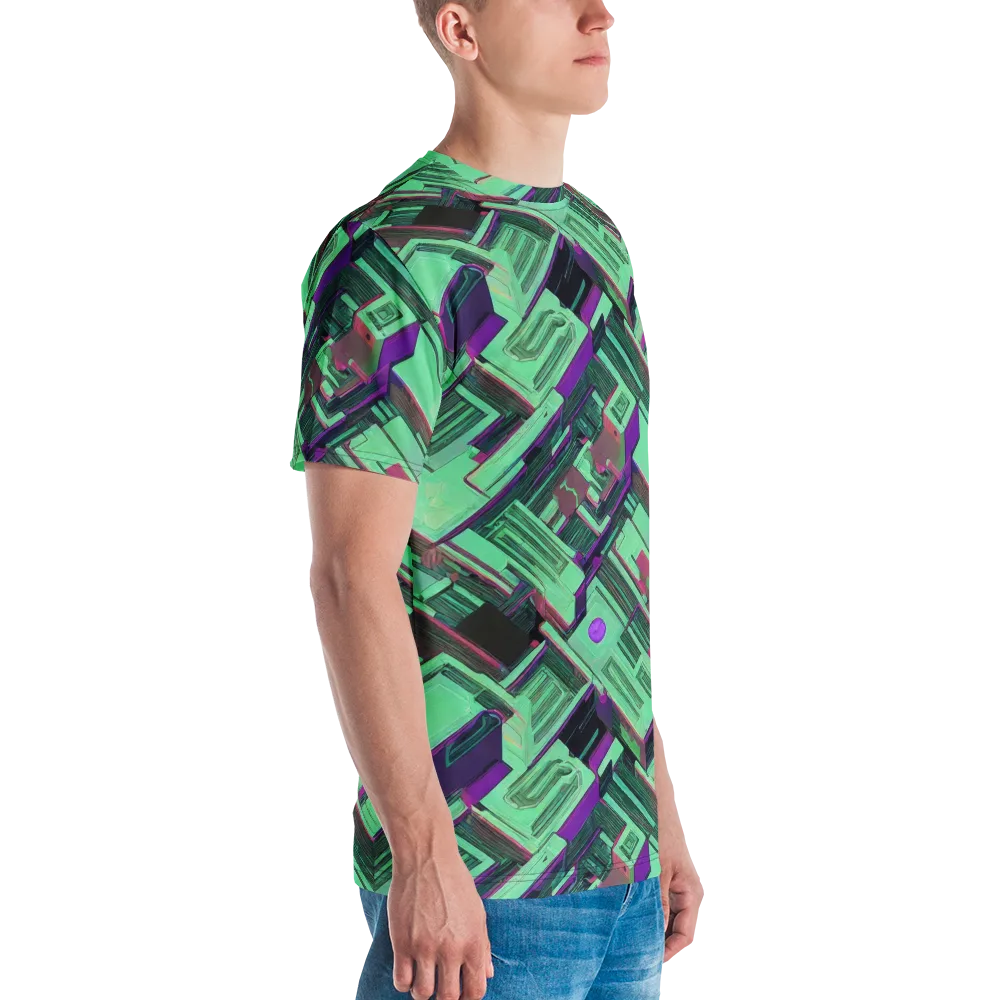 Prismatic Press on Men's Crew Neck T-Shirt — Right