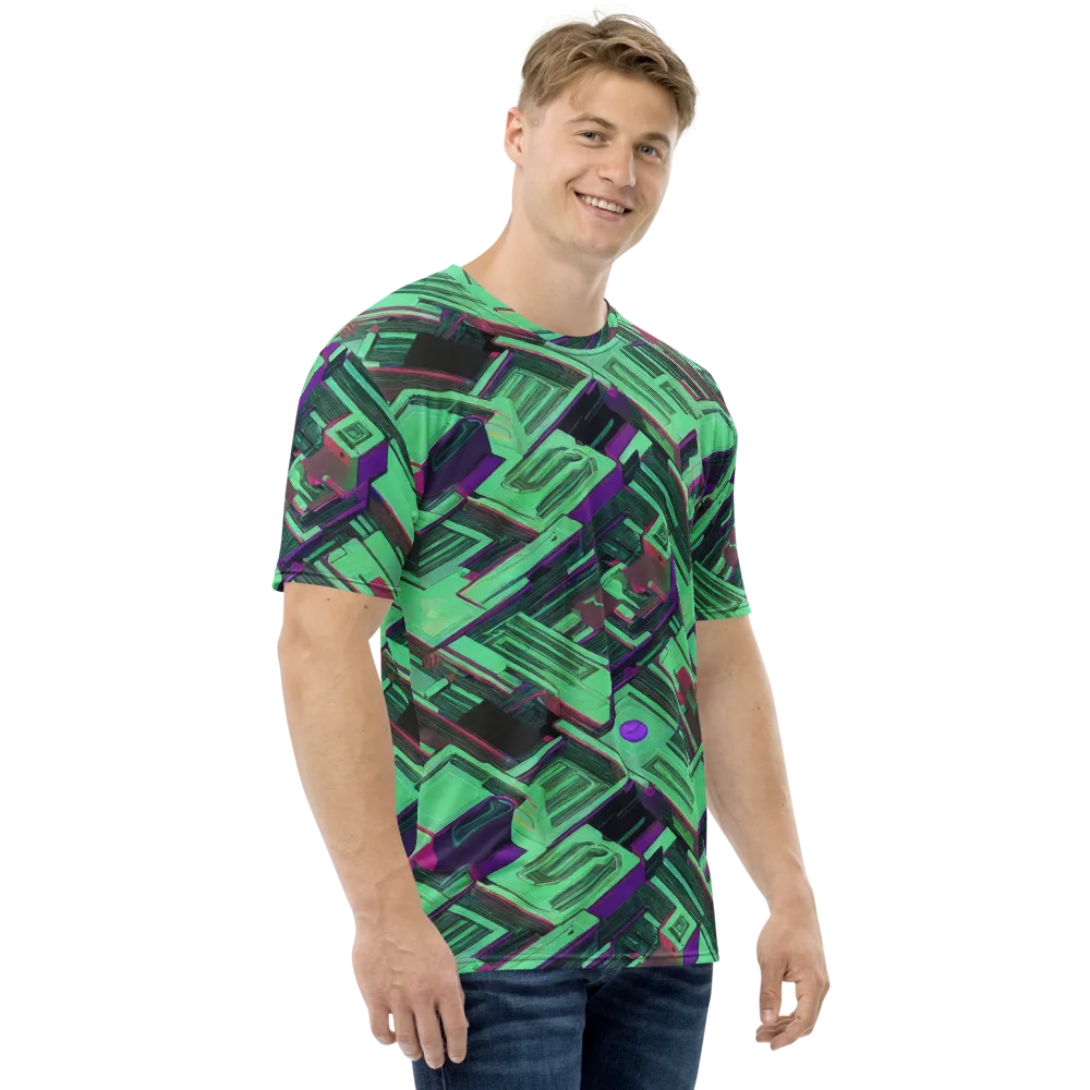 Prismatic Press on Men's Crew Neck T-Shirt — Right
