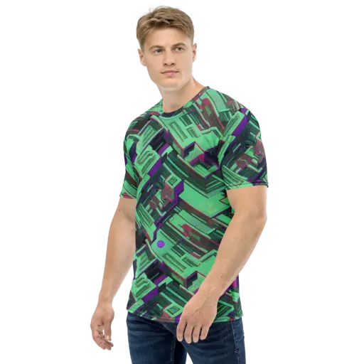 Prismatic Press on a Men's Crew Neck T-Shirt