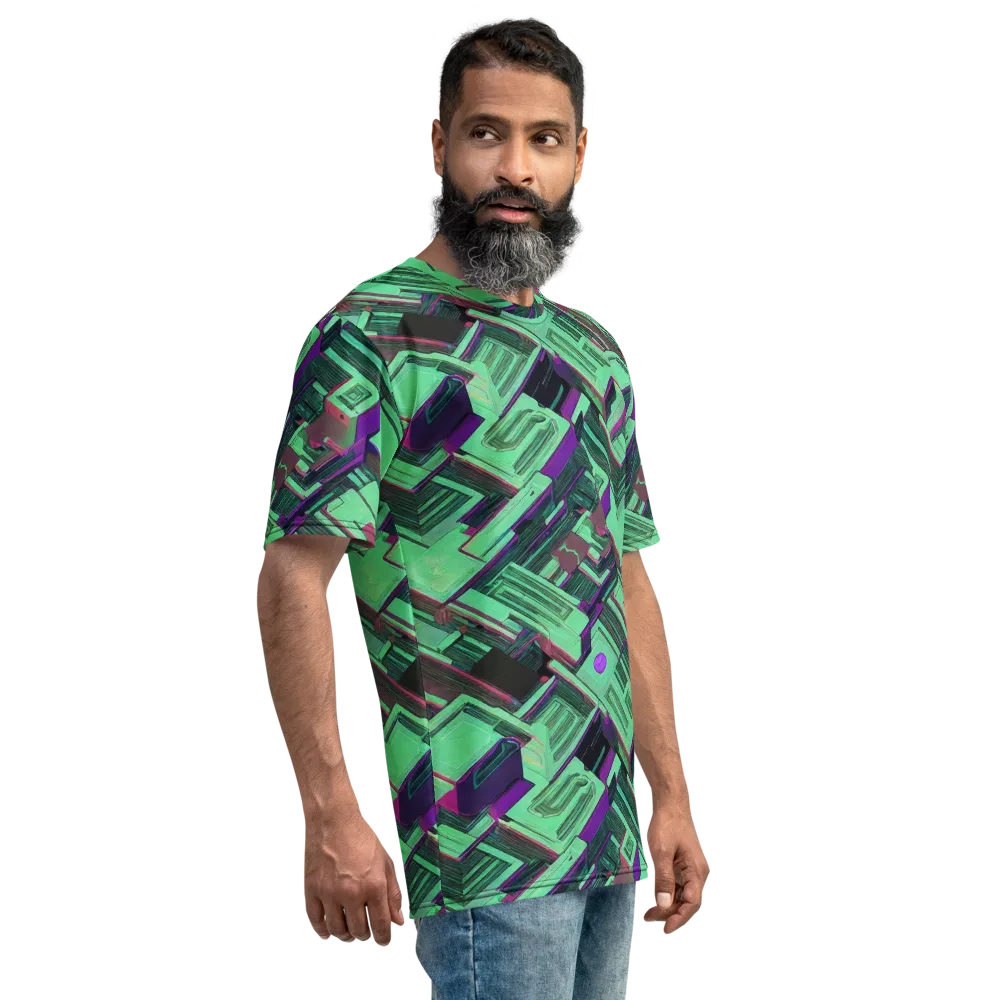 Prismatic Press on Men's Crew Neck T-Shirt — Right