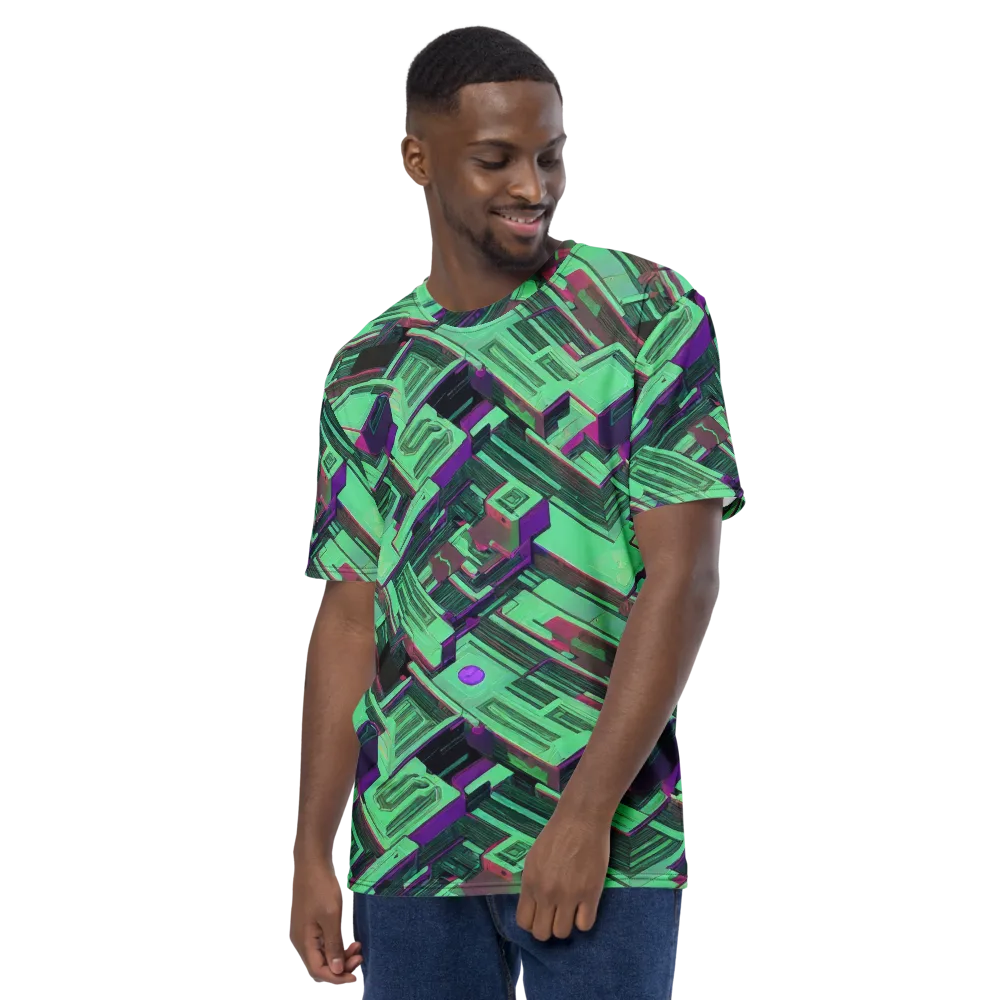 Prismatic Press on Men's Crew Neck T-Shirt — Left