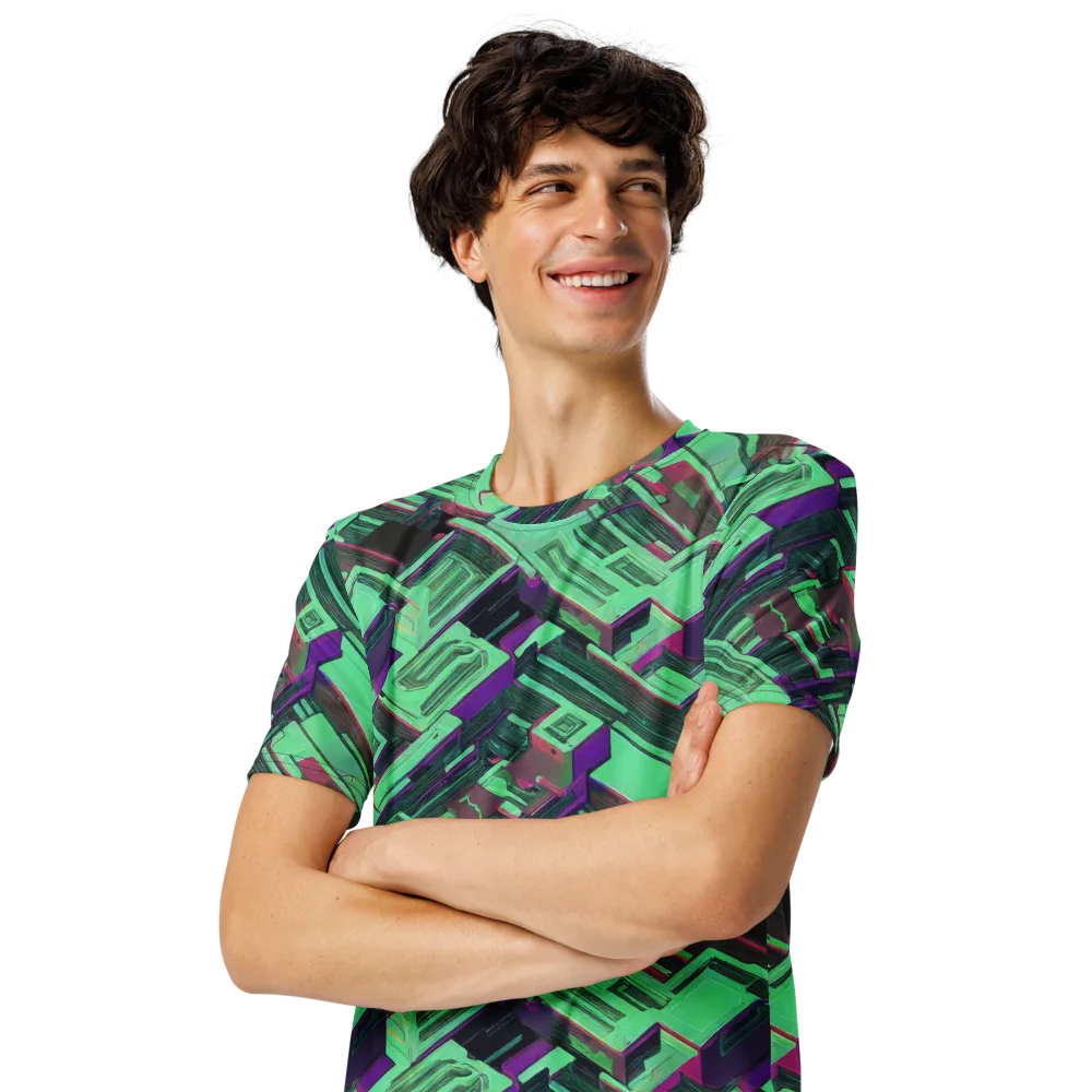 Prismatic Press on Men's Crew Neck T-Shirt — Left Front