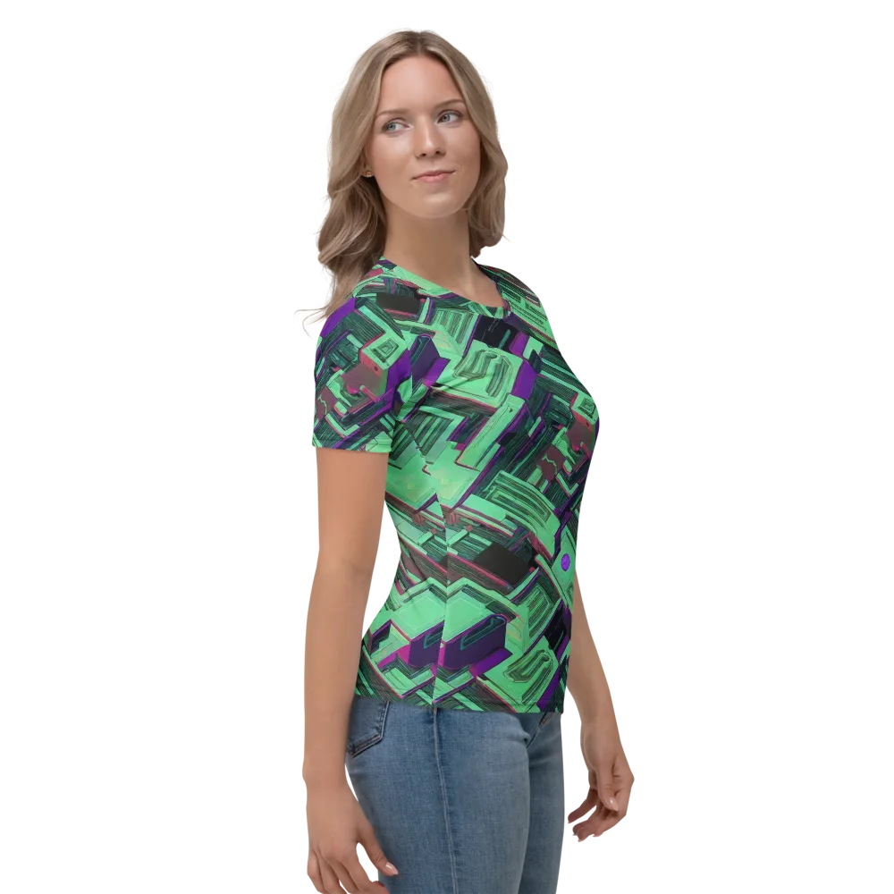Prismatic Press on Women's Crew Neck T-Shirt — Right